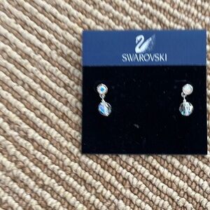 SWAROVSKI crystal earrings with xtra earring with box